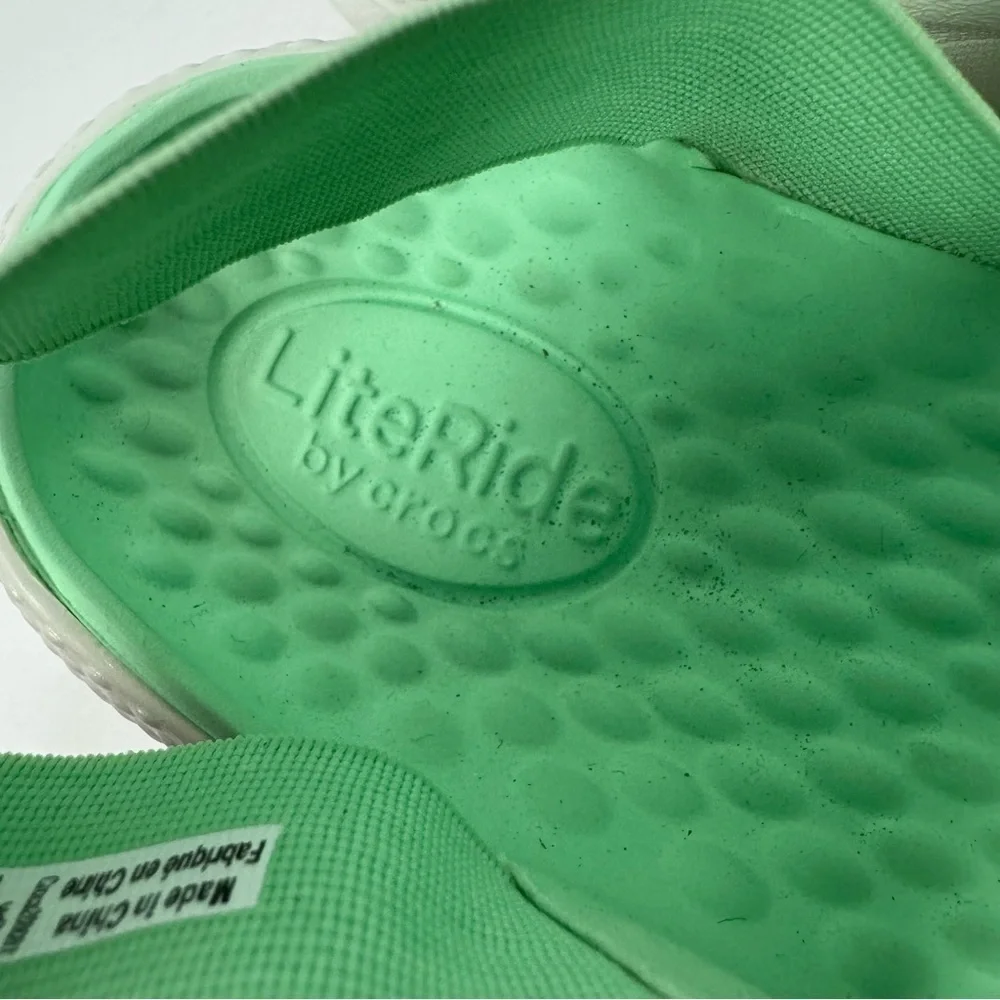 Crocs Lite Ride Green Open Toe Sandals Water Shoes Summer